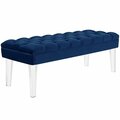 Modway Furniture 17.5 H x 18.5 W x 48.5 L in. Valet Velvet Bench, Navy EEI-2460-NAV